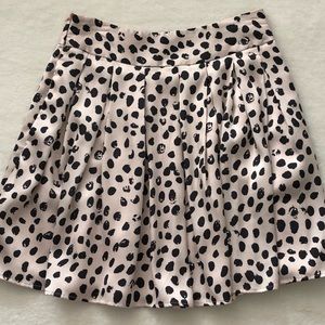 Pleated Polka-Dot Skirt